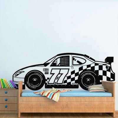 Adesivo De Parede Carro De Corrida 77