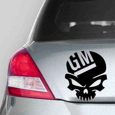 Adesivo de Carro Caveira Com a Logo da GM