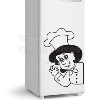 Adesivo de Geladeira Chefe de cozinha 4