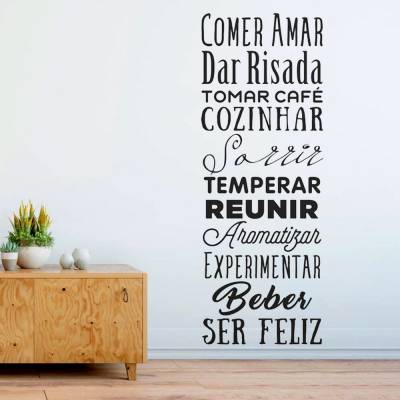 Adesivo de Parede Frase Tempo De Ser Feliz