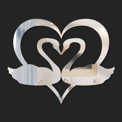 Espelho Decorativo Casal De Cisne