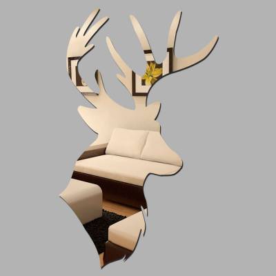 Espelho Decorativo Cabeça De Cervo
