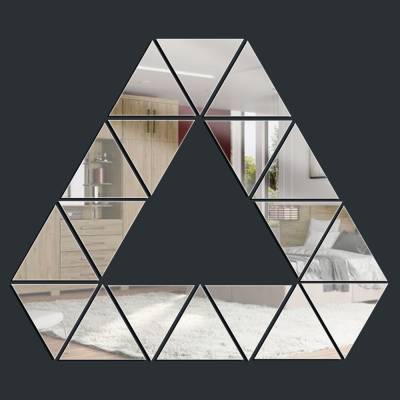 Espelho Decorativo Triângulo Com Triângulos