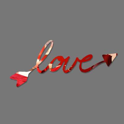 Espelho Decorativo Flecha Com A Palava Love