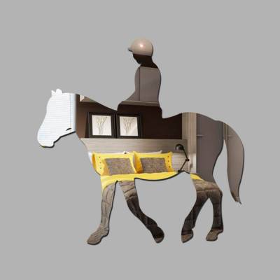 Espelho Decorativo Mulher Em Cima Do Cavalo