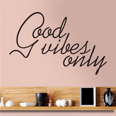 Adesivo de Parede Frase Good Vibes Only