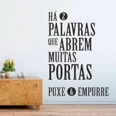 Adesivo de Parede Frase Há Palavras Que Abrem Portas