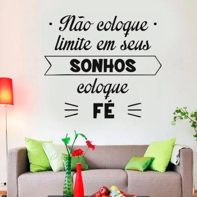 Adesivo de Parede Frase Não Coloque Limites em Seus Sonhos