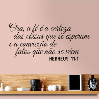 Adesivo de Parede Frase Ora A Fé É Certeza