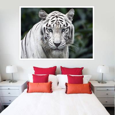 Painel Adesivo Para Parede Tigre Branco