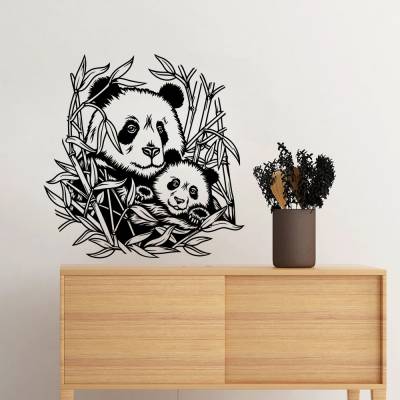Adesivo de Parede Panda E Filhote