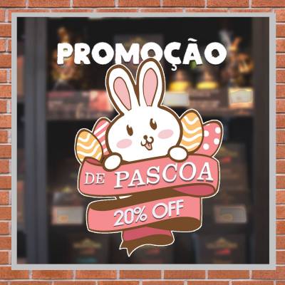 Adesivo Para Vitrine Páscoa 09
