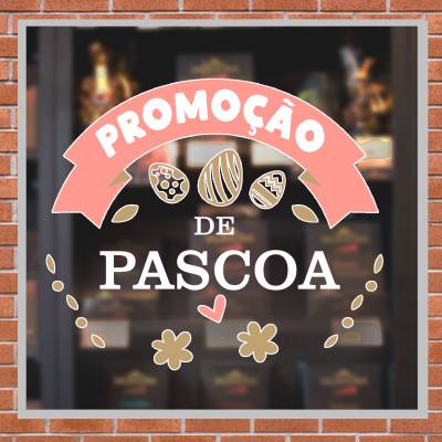 Adesivo Para Vitrine Páscoa 14
