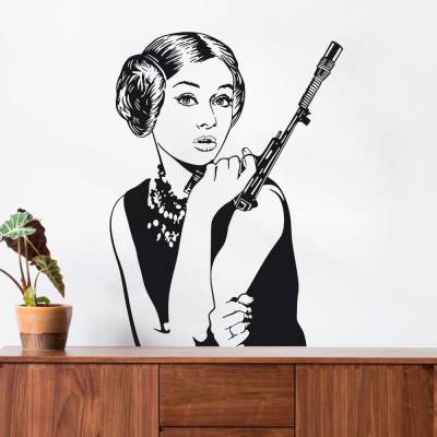 Adesivo De Parede Princesa Leia Bonequinha De Luxo