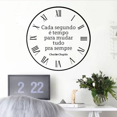 Adesivo de Parede Cada Segundo É Tempo Romanos