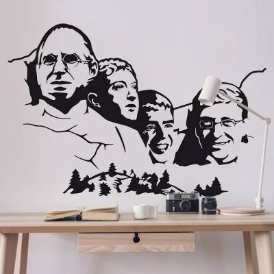 Adesivo De Parede Steve Jobs Na Pedra