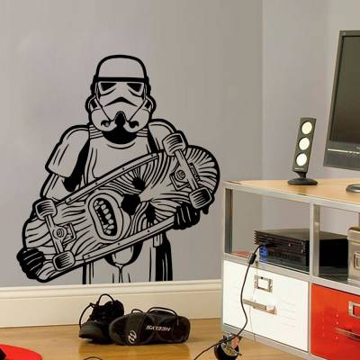 Adesivo De Parede Stormtrooper Skatista