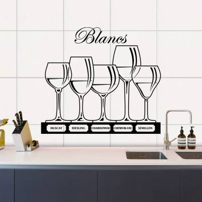Adesivo De Parede Vinhos Brancos