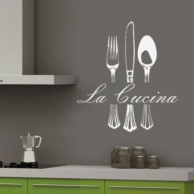 Adesivo De Parede La Cucina Talheres