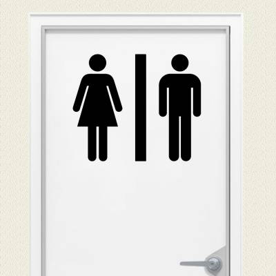 Adesivo De Parede Divisão De Toilets