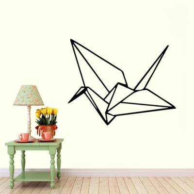 Adesivo De Parede Pássaro De Origami Tsuru