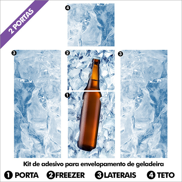 envelopamento de geladeira de 2 portas