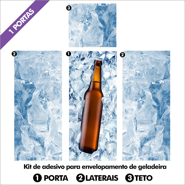 Envelopamento de geladeira de 1 porta